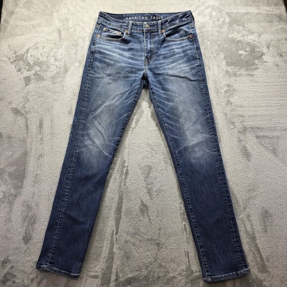 American Eagle Slim Jeans Mens Size 32x34 Dark Wash Airflex+ Temp Tech - Picture 1 of 11